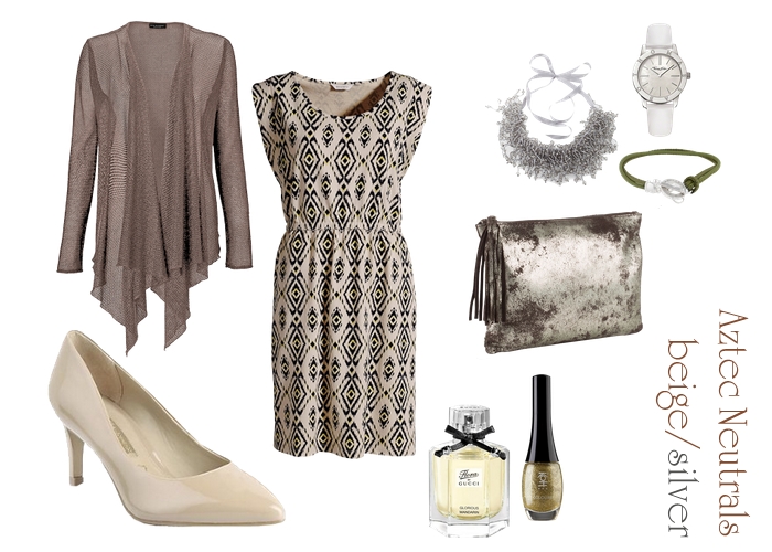 Beige silbernes Outfit Klassisch eleganter Look