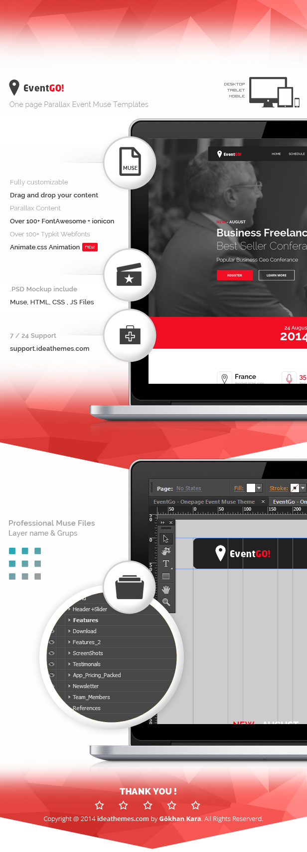EventGO - One Page Parallax Muse Theme - 1