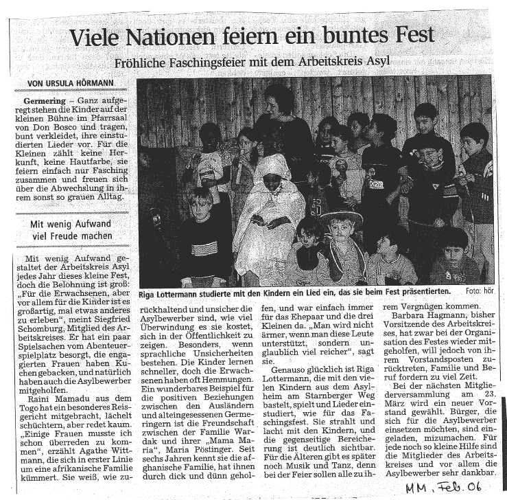 Faschingsfeier Februar 2006