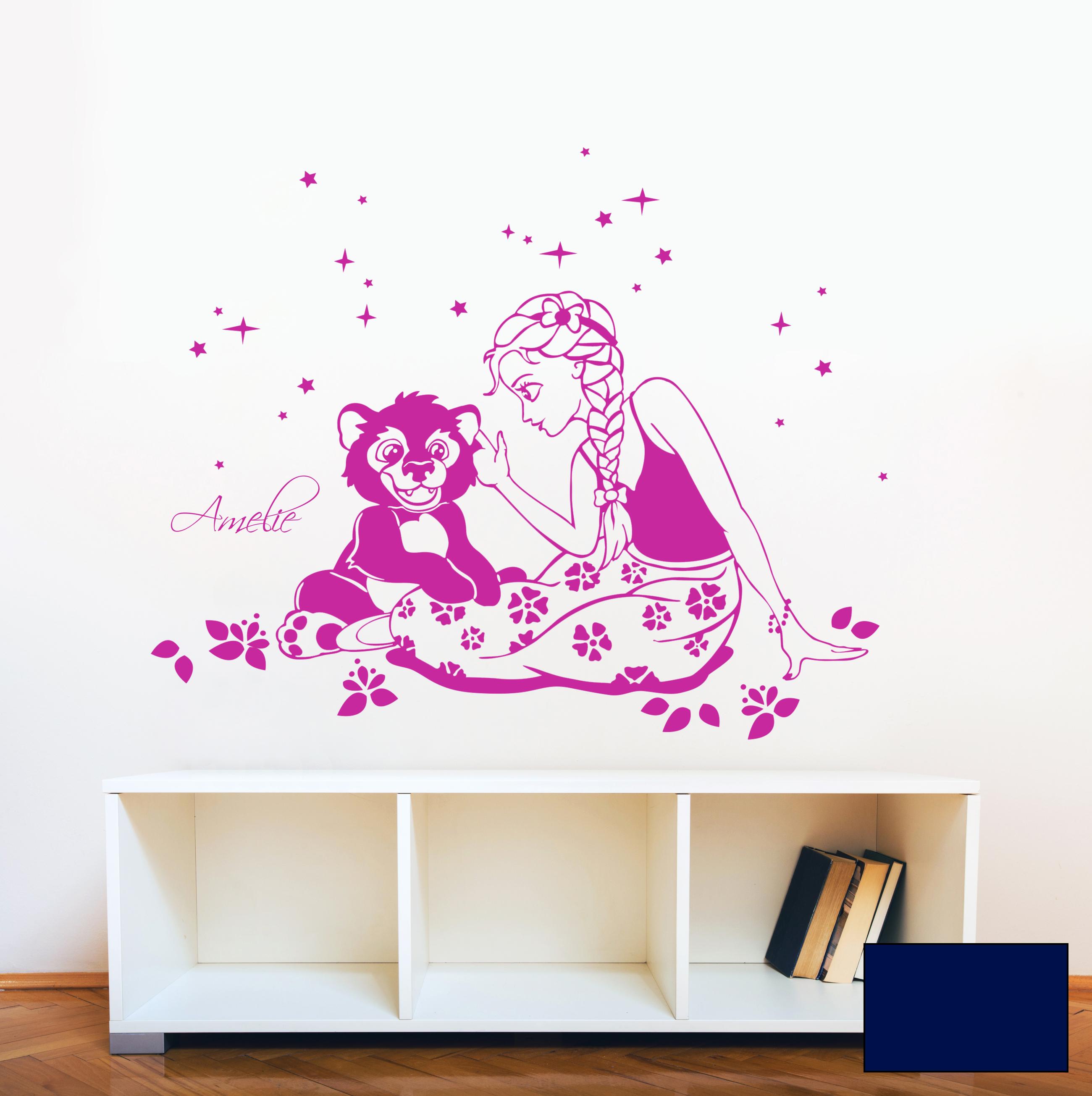 Wandtattoo Prinzessin Elsa Mit Br Bruno Name M1633 EBay