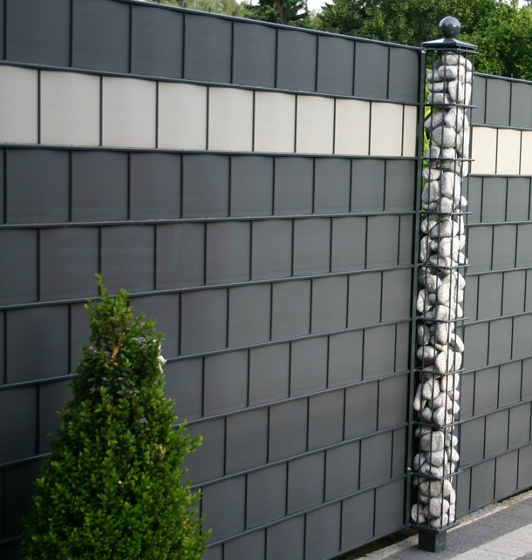 DoppelstabGitterMatten 19 cm BlickWindLärmSichtSchutzStreifen