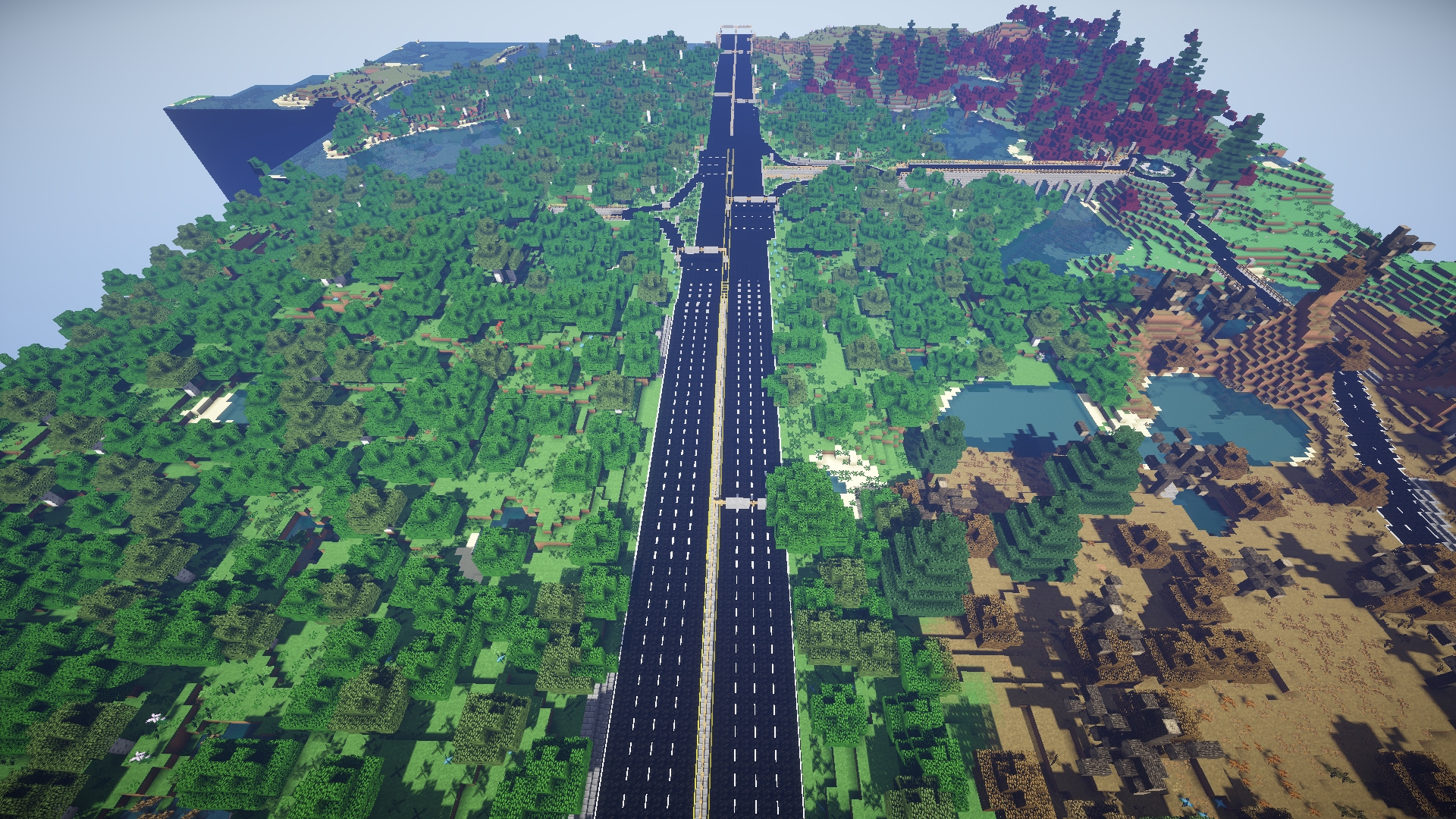 Driving Minecraft Maps with Downloadable Map