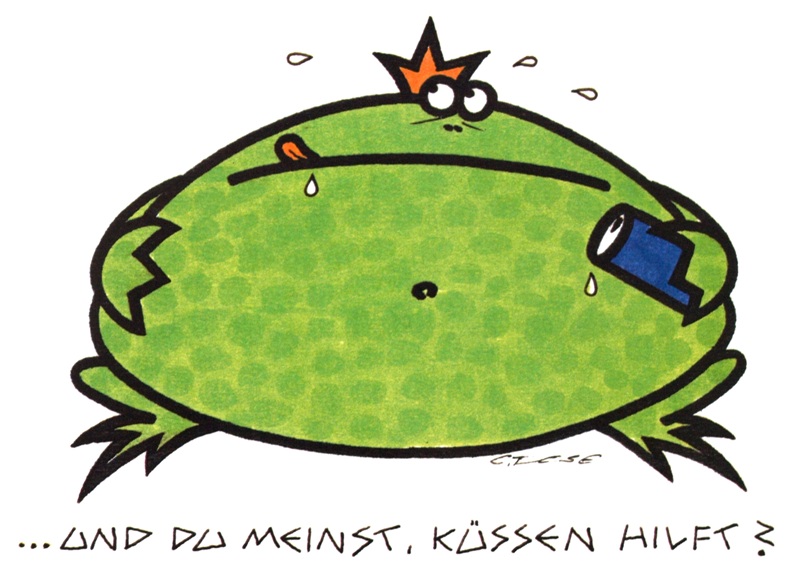 Frosch Cartoon Postkarte